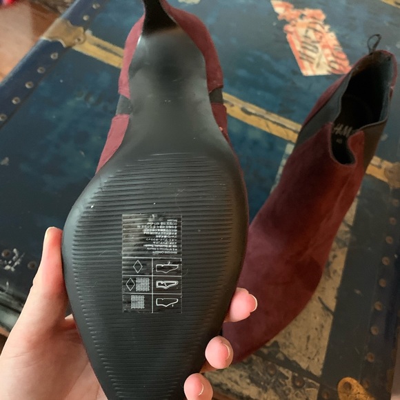 H&M burgundy ankle boots - Picture 4 of 4